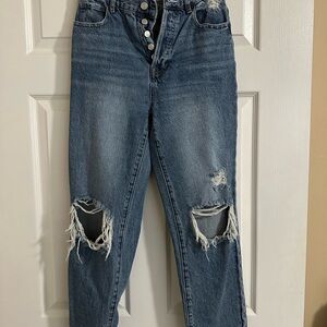 PacSun High Rise Ripped Blue Jeans